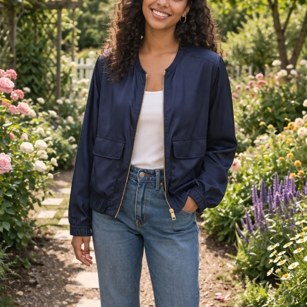J. Crew‎ Navy Blue Jacket Size Medium